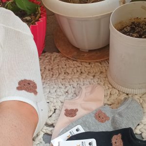 جوراب کوتاه تدی دخترانه زیر قوزکی (پک پنج تایی)